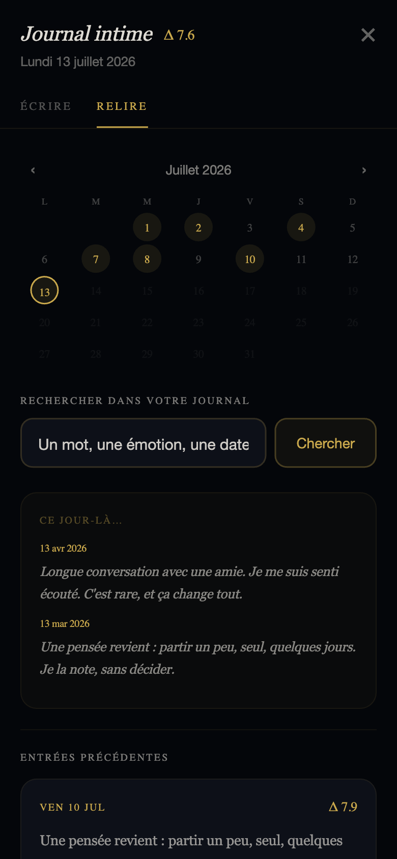 Le journal intime